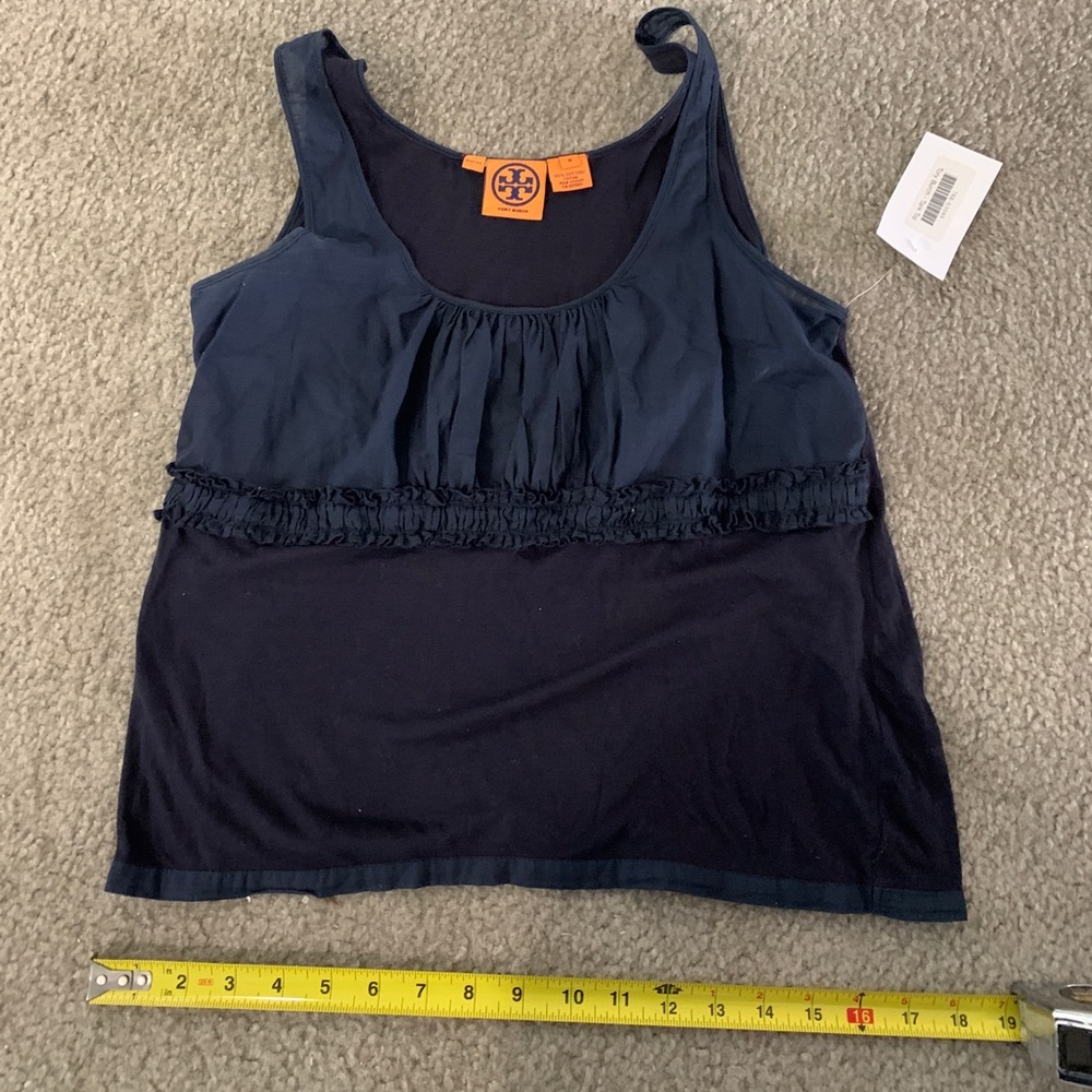 Tory Burch tank top blouse medium blue women